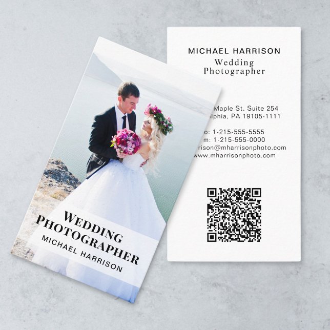Hochzeitfotograf QR Code Berufliches Foto Visitenkarte (Von Creator hochgeladen)