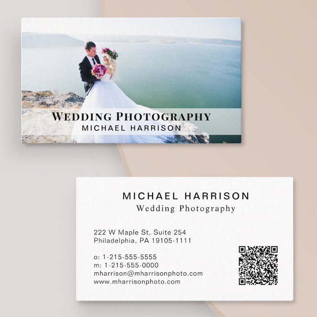 Hochzeitfotograf QR Code Foto Beruflich Visitenkarte (Von Creator hochgeladen)