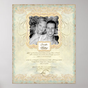 Hochzeitfotografie Liebe Barock Elegant Poster