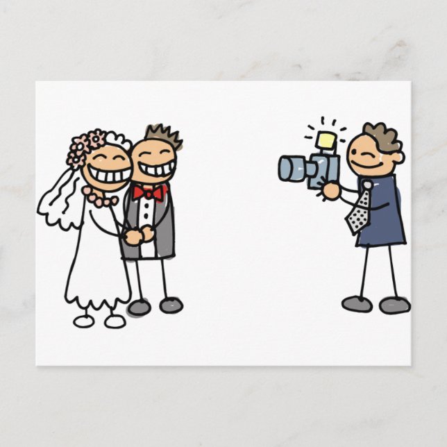 Hochzeitfotografie Postkarte (Vorderseite)