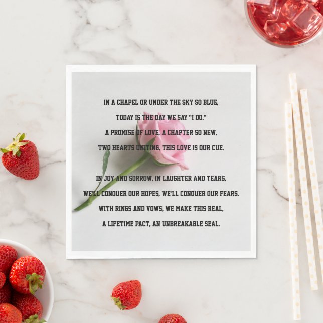 Hochzeitgedicht Serviette (Beispiel)