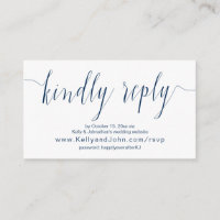Hochzeitkalligrafie, Navy Blue, Online Dinner UAWG