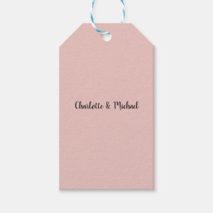 Hochzeitkalligraphie Elegante Rose Gold Schlichter Geschenkanhänger
