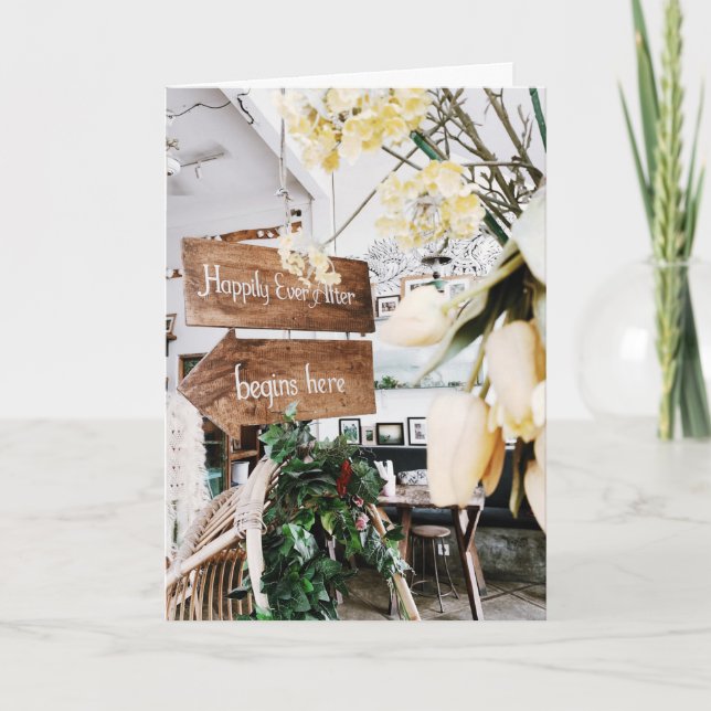 Hochzeitkarte "Ever After" Karte (Vorderseite)