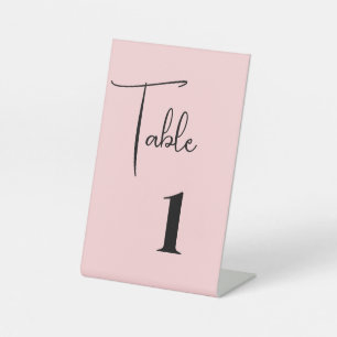 Hochzeitkarte für die Tischnummer Sockelschild