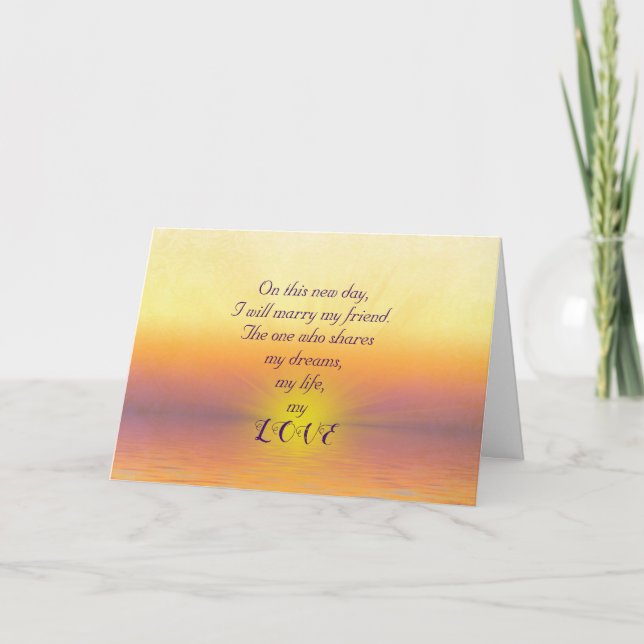 Hochzeitkarte für Ocean Sunset Karte (Vorderseite)