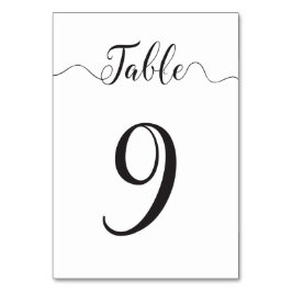 Hochzeitkarte Tischnummer 9