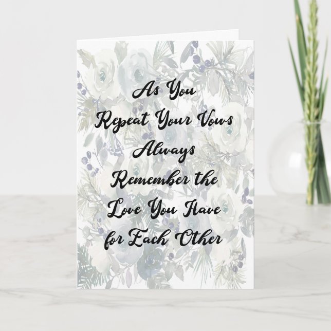 Hochzeitkarte Wiederholung von Vows-Design Dankeskarte (Vorderseite)