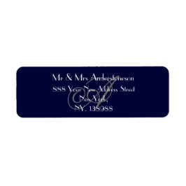 Hochzeitliche blaue Monogramm-UAWG