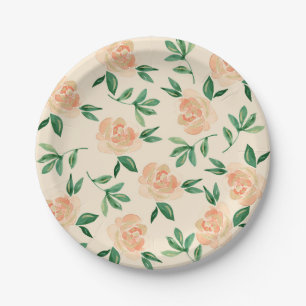 Hochzeitliche Blume Pappteller