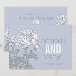 Hochzeitliche Chrysanthemum-Blume Hochzeit lädt ei Einladung