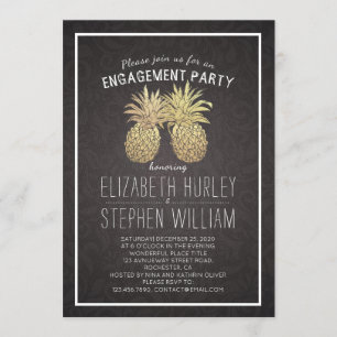 Hochzeitliche Engagement Partei Golden Pineapel Einladung