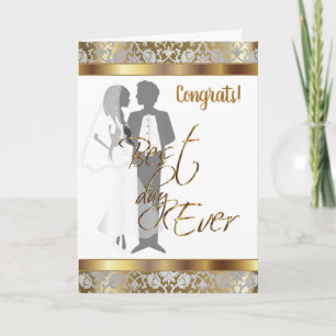 Hochzeitliche Glückwünsche - Bester Tag je Karte