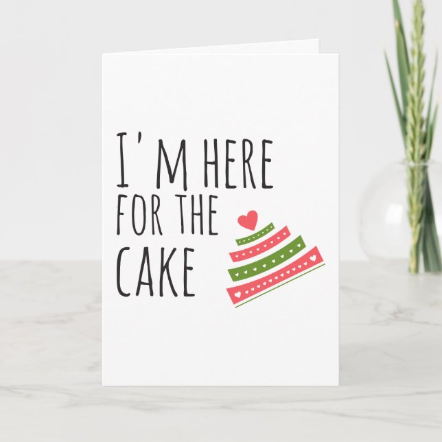 Hochzeitliche Glückwünsche, Kuchen-Spaß Karte (Vorderseite)