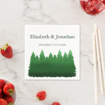 Hochzeitliche Hochzeit von Watercolor-Pinien