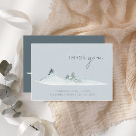 Hochzeitliche Hochzeit von Watercolor Woodland Gre Dankeskarte