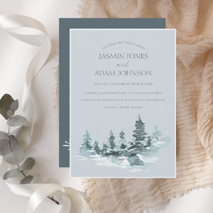 Hochzeitliche Hochzeit von Watercolor Woodland Gre Einladung