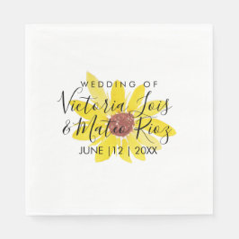 Hochzeitliche Hochzeit von Wildblumen Serviette