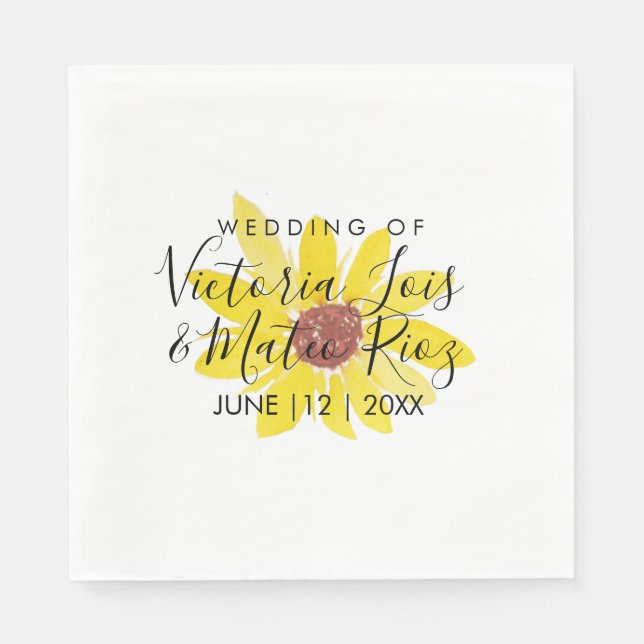 Hochzeitliche Hochzeit von Wildblumen Serviette (Vorderseite)