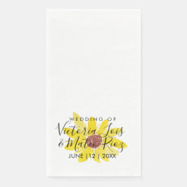 Hochzeitliche Hochzeit von Wildblumen Serviette