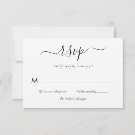 Hochzeitliche Hochzeitarbeit RSVP Karte