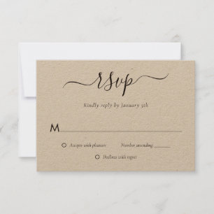 Hochzeitliche Hochzeitarbeit RSVP Karte