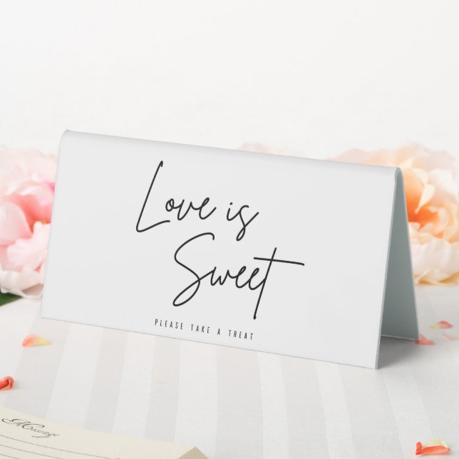 Hochzeitliche Liebe ist süß Bitte nehmen Sie eine  Tischaufsteller (In Situ (Hochzeit))