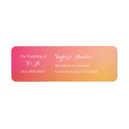 Hochzeitliche moderne Orange Peach Ombre Rücksende