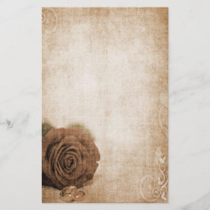 Hochzeitliche Rose Vintag Briefpapier