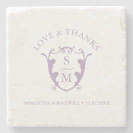 Hochzeitliche Untersetzer Klassische Monogramm-Fav