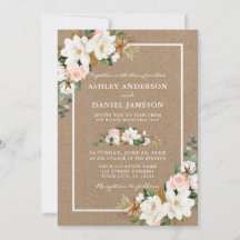 Hochzeitliche Wasserfarben Rose White Magnolias Kr