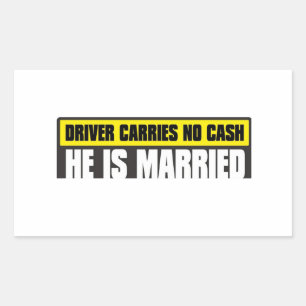 Hochzeitlicher Autoaufkleber Rechteckiger Aufkleber