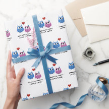 Hochzeitlicher Niedlicher Owl Couple Bride Groom N