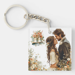Hochzeitlicher Schlüsselanhänger