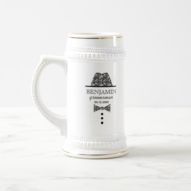 Hochzeitlicher Trauzeuge Bierglas (Links)