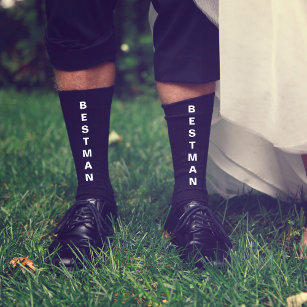 Hochzeitlicher Trauzeuge Personalisiert Black Socken