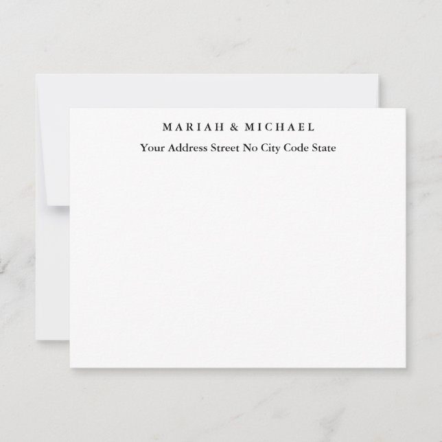 Hochzeitlicher Trend Minimalistische Berufliche Na RSVP Karte (Vorderseite)