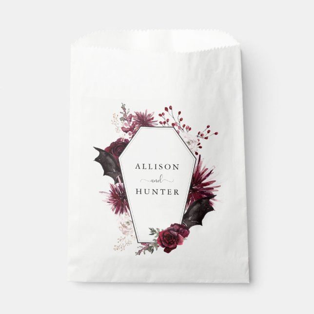 Hochzeitlicher Umschlag Aufkleber | Halloween Geschenktütchen (Vorderseite)