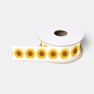 Hochzeitliches Brautparty Gelbe Sonnenblume Blume Ripsband