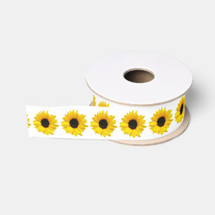 Hochzeitliches Brautparty Gelbe Sonnenblume Blume  Ripsband