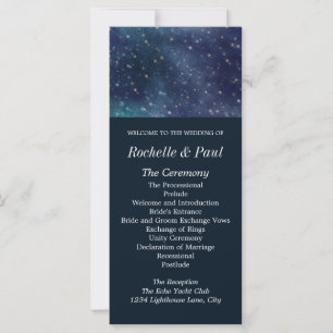 Hochzeitliches Celestial Star Night Navy Programm