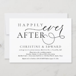 Hochzeitliches Elopement-Party, glücklicherweise i Einladung