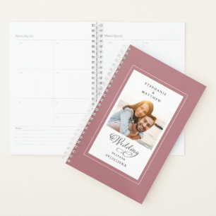 Hochzeitliches Foto Dusty Rose Elegantes Skript Planer