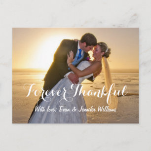 Hochzeitliches Foto für immer Dankbare Mitteilungs Postkarte