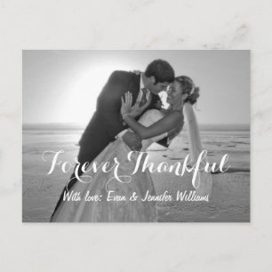Hochzeitliches Foto für immer Dankbare Mitteilungs Postkarte