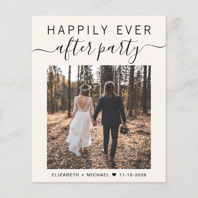 Hochzeitliches Foto glücklich je nach Party Budget Flyer (Vorne)