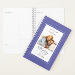 Hochzeitliches Foto Periwinkle Elegantes Skript Planer