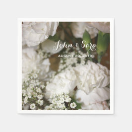 Hochzeitliches Foto, Personalisierte Hochzeit Serviette