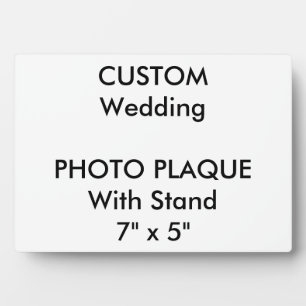 Hochzeitliches Foto Plaque 7" x 5" Fotoplatte