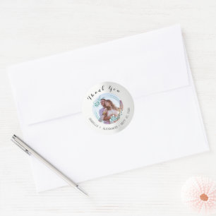 Hochzeitliches Foto Runder Aufkleber